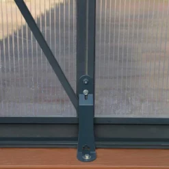 8'x8' Palram Canopia Glory Grey Walk In Polycarbonate Greenhouse (2.4x2.4m) -Zen Gardenia Sales glory gr palram anchoring kit