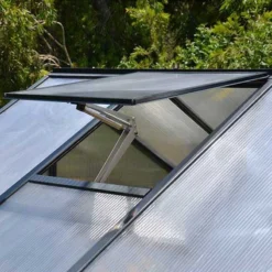 8'x8' Palram Canopia Glory Grey Walk In Polycarbonate Greenhouse (2.4x2.4m) -Zen Gardenia Sales glory gr palram autovent twinwall