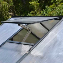 8'x12' Palram Canopia Glory Grey Large Polycarbonate Greenhouse (2.4x3.6m) -Zen Gardenia Sales glory gr palram autovent twinwall 1