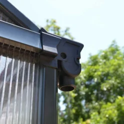 8'x20' Palram Canopia Glory Grey Large Polycarbonate Greenhouse (2.4x6m) -Zen Gardenia Sales glory gr palram gutter 3