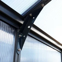 8'x8' Palram Canopia Glory Grey Walk In Polycarbonate Greenhouse (2.4x2.4m) -Zen Gardenia Sales glory gr palram reinforced structure