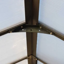 8'x8' Palram Canopia Glory Grey Walk In Polycarbonate Greenhouse (2.4x2.4m) -Zen Gardenia Sales glory gr palram reinforced roof 02