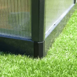 8'x20' Palram Canopia Glory Grey Large Polycarbonate Greenhouse (2.4x6m) -Zen Gardenia Sales glory gr palramgalvanized steel base 2