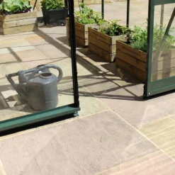 6' X 8' Halls Cotswold Burford Small Greenhouse In Green With Toughened Glass (1.94m X 2.56m) 9 6' X 8' Halls Cotswold Burford Small Greenhouse In Green With Toughened Glass (1.94m X 2.56m) -Zen Gardenia Sales green threshold min 1 3
