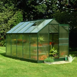 6'4 X 10'6 Green Frame Halls Popular 106 Greenhouse (1.93 X 3.19m) -Zen Gardenia Sales green popular 106 green base polycarb