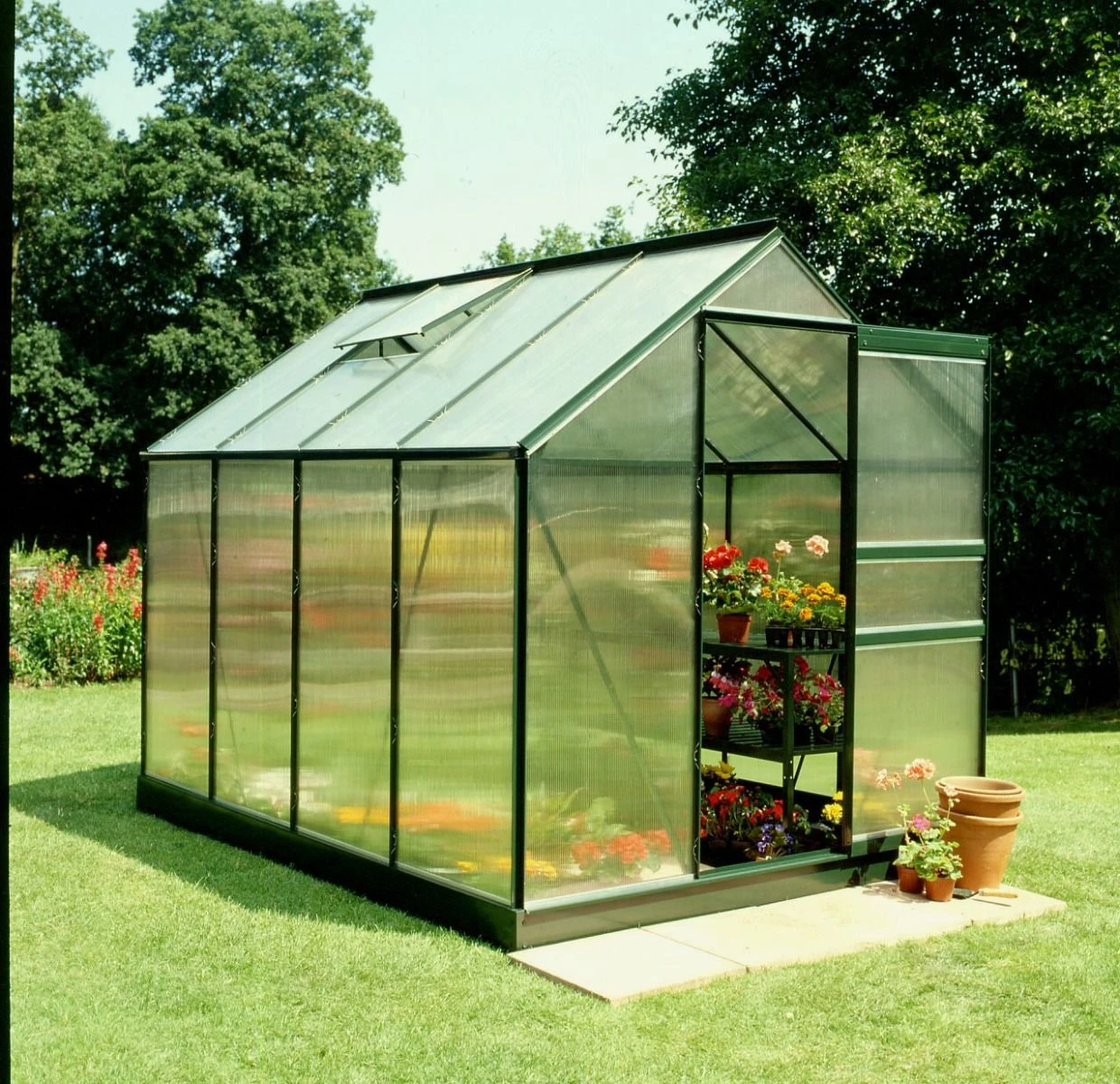 6'4 X 8'6 Green Frame Halls Popular 68 Small Greenhouse (1.93 X 2.57m) 6 6'4 X 8'6 Green Frame Halls Popular 68 Small Greenhouse (1.93 X 2.57m) - Image 4