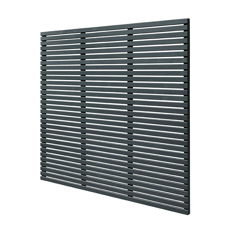 Forest 6' X 6' Contemporary Grey Slatted Fence Panel (1.8m X 1.8m) 4 Forest 6' X 6' Contemporary Grey Slatted Fence Panel (1.8m X 1.8m) - Image 2