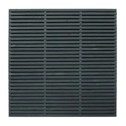 Forest 6' X 6' Contemporary Grey Double Slatted Fence Panel (1.8m X 1.8m) -Zen Gardenia Sales gyvenhhm6 grey painted contemporary double slatted fence panel 1 8m high cutout1 min