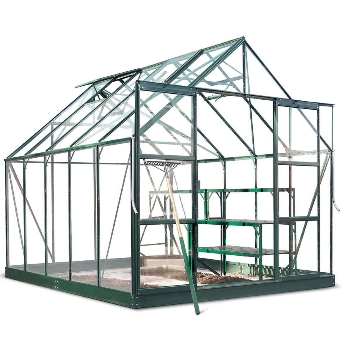 8'6 X 10'7 Green Frame Halls Magnum 810 Greenhouse (2.57 X 3.22m) 5 8'6 X 10'7 Green Frame Halls Magnum 810 Greenhouse (2.57 X 3.22m) - Image 3