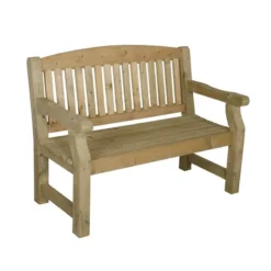 Forest Harvington Wooden Garden Bench 4'x2' (1.2x0.6m) -Zen Gardenia Sales harbe4hd 03