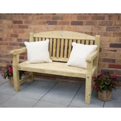 Forest Harvington Wooden Garden Bench 4'x2' (1.2x0.6m) -Zen Gardenia Sales harbe4hd 1