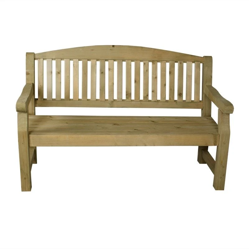 Forest Harvington Wooden Garden Bench 5'x2' (1.5x0.6m) 4 Forest Harvington Wooden Garden Bench 5'x2' (1.5x0.6m) - Image 2