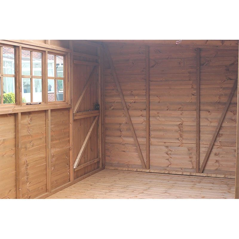 8' X 8' Traditional Heavy Duty Shiplap Pent Wooden Garden Shed (2.44m X 2.44m) 10 8' X 8' Traditional Heavy Duty Shiplap Pent Wooden Garden Shed (2.44m X 2.44m) - Image 8