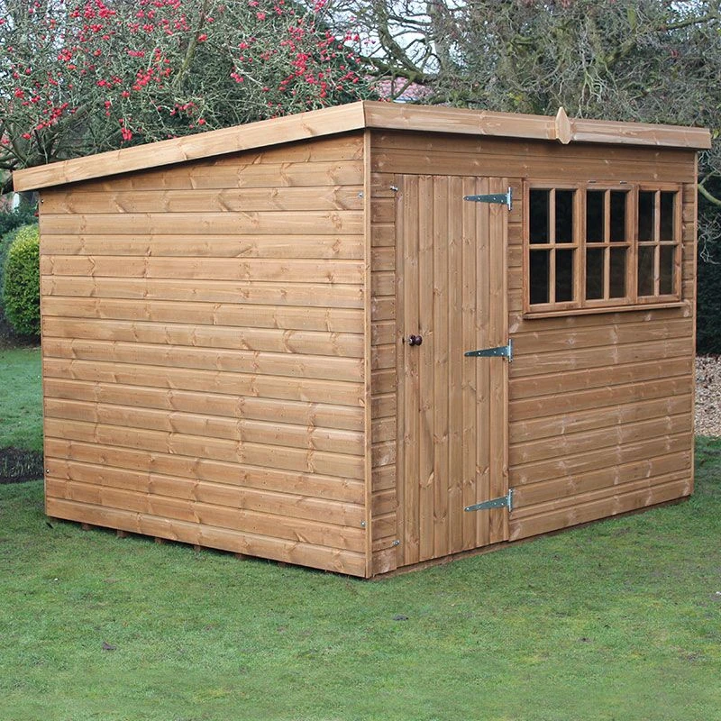 8' X 8' Traditional Heavy Duty Shiplap Pent Wooden Garden Shed (2.44m X 2.44m) 4 8' X 8' Traditional Heavy Duty Shiplap Pent Wooden Garden Shed (2.44m X 2.44m) - Image 2