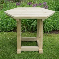 12'x10' (3.6x3.1m) Luxury Wooden Furnished Garden Gazebo With New England Cedar Roof - Seats Up To 10 People -Zen Gardenia Sales hgg36mneccfin 3 6m cedar roof furnished cream table1