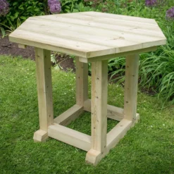 12'x10' (3.6x3.1m) Luxury Wooden Furnished Garden Gazebo With New England Cedar Roof - Seats Up To 10 People -Zen Gardenia Sales hgg36mneccfin 3 6m cedar roof furnished cream table2