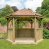 12'x10' (3.6x3.1m) Luxury Wooden Garden Gazebo With New England Cedar Roof - Seats Up To 10 People 2 12'x10' (3.6x3.1m) Luxury Wooden Garden Gazebo With New England Cedar Roof - Seats Up To 10 People -Zen Gardenia Sales hgg36mnecin 36mgazebocedarunfurnished800px min