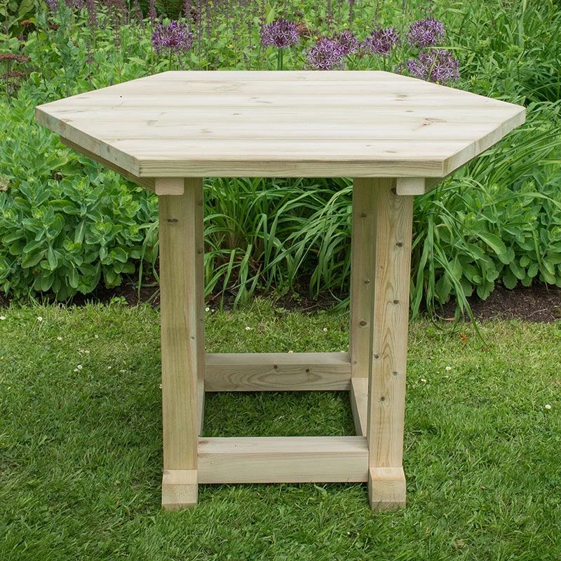 10'x9' (3x2.7m) Luxury Wooden Furnished Garden Gazebo With New England Cedar Roof - Seats Up To 10 People 10 10'x9' (3x2.7m) Luxury Wooden Furnished Garden Gazebo With New England Cedar Roof - Seats Up To 10 People - Image 8