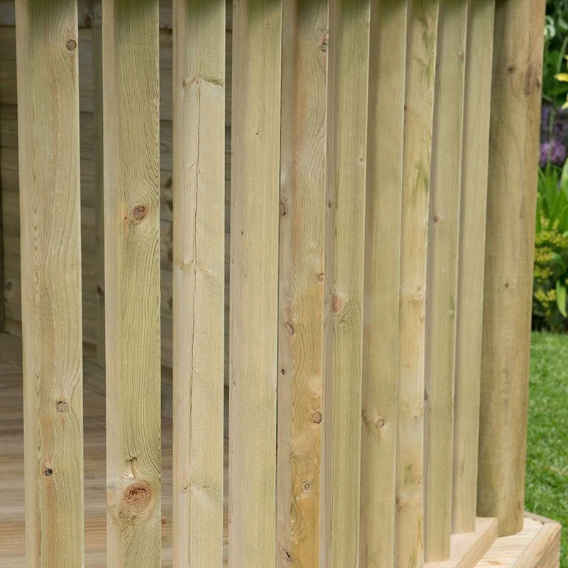 10'x9' (3x2.7m) Luxury Wooden Garden Gazebo With New England Cedar Roof - Seats Up To 10 People 15 10'x9' (3x2.7m) Luxury Wooden Garden Gazebo With New England Cedar Roof - Seats Up To 10 People - Image 13