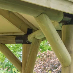 10'x9' (3x2.7m) Luxury Wooden Garden Gazebo With New England Cedar Roof - Seats Up To 10 People 24 10'x9' (3x2.7m) Luxury Wooden Garden Gazebo With New England Cedar Roof - Seats Up To 10 People -Zen Gardenia Sales hgg3mnecin garden gazebo support 1