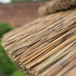 15'x13' (4.7x4m) Luxury Wooden Furnished Garden Gazebo With Thatched Roof - Seats Up To 19 People -Zen Gardenia Sales hgg47mctcfin 4 7m thatched roof furnished cream roof1