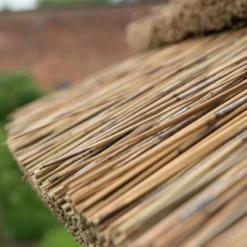 15'x13' (4.7x4m) Luxury Wooden Garden Gazebo With Thatched Roof - Seats Up To 19 People -Zen Gardenia Sales hgg47mctrlcin country thatch roof 1