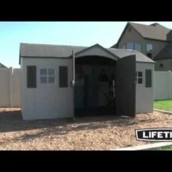 15' X 8' Lifetime Dual Entrance Plastic Shed (4.47m X 2.34m) -Zen Gardenia Sales hqdefault 440 8