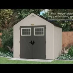 8' X 13' Suncast New Tremont Two Apex Roof Plastic Garden Storage Shed (2.43m X 4.03m) -Zen Gardenia Sales hqdefault 488