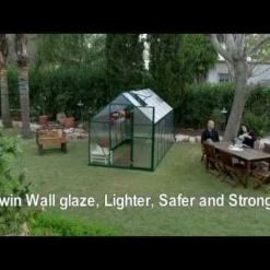 6'x10' Palram Canopia Mythos Large Walk In Silver Polycarbonate Greenhouse (1.8x3m) -Zen Gardenia Sales hqdefault 52 2
