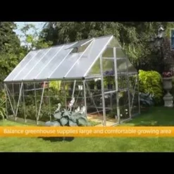 8'x12' Palram Canopia Balance Large Walk In Aluminium Framed Greenhouse (2.4x3.6m) -Zen Gardenia Sales hqdefault 55 11