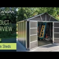11' X 21.3' Palram Canopia Yukon Dark Grey Plastic Shed With WPC Floor (3.32m X 6.43m) -Zen Gardenia Sales hqdefault 627 7