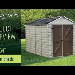 6' X 10' Palram Canopia Tan Skylight Plastic Shed (1.85m X 3m) -Zen Gardenia Sales hqdefault 628 3 1