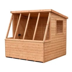 6' X 8' Shire Iceni Pent Potting Shed (1.83m X 2.5m) -Zen Gardenia Sales icen0806dsl 1aa iceni potting shed cutout min