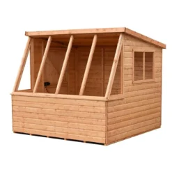 8' X 8' Shire Iceni Pent Potting Shed (2.5m X 2.5m) -Zen Gardenia Sales icen0808dsl 1aa iceni potting shed cutout1 min