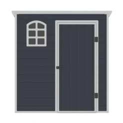 6' X 3' Jasmine Pent Plastic Shed With Foundation Kit (1.92m X 1.09m) -Zen Gardenia Sales jasmine63pent 6x3 jasmine pent plastic shed with foundation kit cutout2 min 1