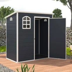 6' X 3' Jasmine Pent Plastic Shed With Foundation Kit (1.92m X 1.09m)