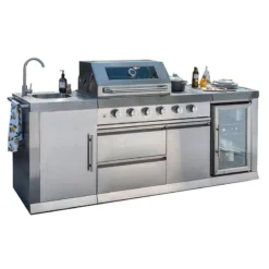 Norfolk Grills Absolute Pro 4 Burner Luxury Gas BBQ Grill + Kitchen -Zen Gardenia Sales kitchen 400 absolute pro 4 burner render min