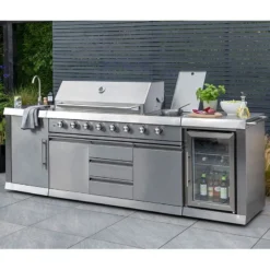Norfolk Grills Absolute Pro 6 Burner Luxury Gas BBQ Grill + Kitchen -Zen Gardenia Sales kitchen 600 absolute pro 6 burner insitu3 min