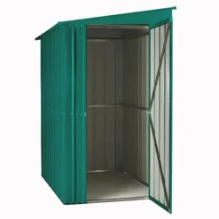 4' X 6' Globel Heritage Green Lean-To Metal Shed (1.24m X 1.8m) -Zen Gardenia Sales lean to 4 2 min