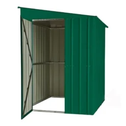 5' X 8' Globel Heritage Green Lean-To Metal Shed (1.55m X 2.42m) -Zen Gardenia Sales lean to 5 2 min