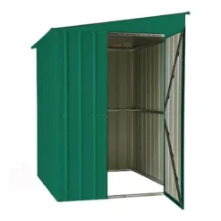 5' X 8' Globel Heritage Green Lean-To Metal Shed (1.55m X 2.42m) -Zen Gardenia Sales lean to 5 4 min