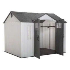 10' X 8' Lifetime New Edition Single Entrance Plastic Shed (3.05m X 2.44m) -Zen Gardenia Sales lft10x860222 lifetime 10x8 single entrance plastic shed new cutout1
