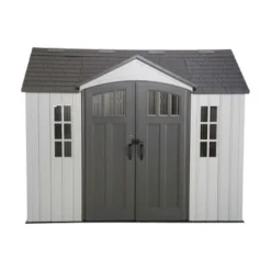 10' X 8' Lifetime New Edition Single Entrance Plastic Shed (3.05m X 2.44m) -Zen Gardenia Sales lft10x860222 lifetime 10x8 single entrance plastic shed new cutout2