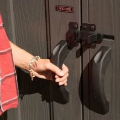 10' X 8' Lifetime New Edition Single Entrance Plastic Shed (3.05m X 2.44m) -Zen Gardenia Sales lft10x860222 lifetime 10x8 single entrance plastic shed new doors2