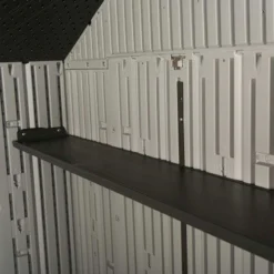 10' X 8' Lifetime New Edition Single Entrance Plastic Shed (3.05m X 2.44m) -Zen Gardenia Sales lft10x860222 lifetime 10x8 single entrance plastic shed new interior1