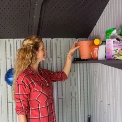 10' X 8' Lifetime New Edition Single Entrance Plastic Shed (3.05m X 2.44m) -Zen Gardenia Sales lft10x860222 lifetime 10x8 single entrance plastic shed new interior4