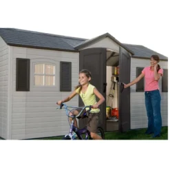 15' X 8' Lifetime Heavy Duty Plastic Shed - Single Entrance (4.57m X 2.43m) -Zen Gardenia Sales lft15x8 02