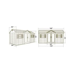 15' X 8' Lifetime Heavy Duty Plastic Shed - Single Entrance (4.57m X 2.43m) -Zen Gardenia Sales lft15x8 p 00015 1