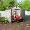 8' X 7.5' Lifetime Special Edition Heavy Duty Plastic Shed (2.43m X 2.28m) 2 8' X 7.5' Lifetime Special Edition Heavy Duty Plastic Shed (2.43m X 2.28m) -Zen Gardenia Sales lifetime 8x7 tractor
