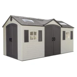 15' X 8' Lifetime Dual Entrance Plastic Shed (4.47m X 2.34m) -Zen Gardenia Sales lifetime15x8de 03